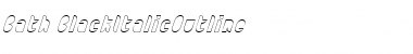 Download Bath BlackItalicOutline Font Title Preview