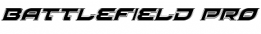 Download Battlefield Pro Italic Pro Italic Font Title Preview
