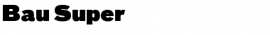Download Bau-Super Regular Font Title Preview
