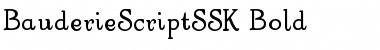 Download BauderieScriptSSK Bold Font Title Preview