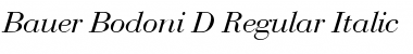 Download Bauer Bodoni D Italic Font Title Preview