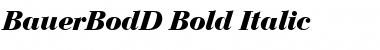 Download BauerBodD Bold Italic Font Title Preview