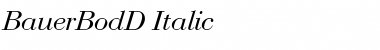 Download BauerBodD Italic Font Title Preview