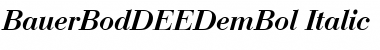 Download BauerBodDEEDemBol Italic Font Title Preview