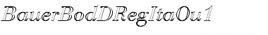 Download BauerBodDRegItaOu1 Regular Font Title Preview