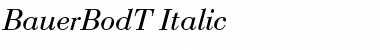 Download BauerBodT Italic Font Title Preview