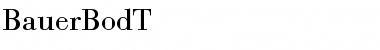 Download BauerBodT Regular Font Title Preview