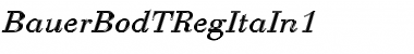 Download BauerBodTRegItaIn1 Regular Font Title Preview