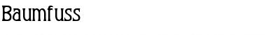 Download Baumfuss Regular Font Title Preview