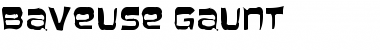 Download Baveuse Gaunt Regular Font Title Preview