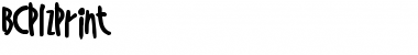 Download BCPlzPrint Regular Font Title Preview