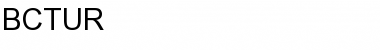 Download BCTUR Normal Font Title Preview