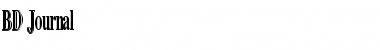 Download BD Journal Regular Font Title Preview