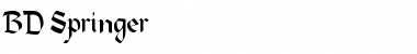 Download BD Springer Regular Font Title Preview