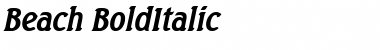 Download Beach BoldItalic Font Title Preview