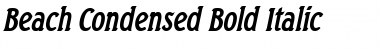 Download Beach Condensed Bold Italic Font Title Preview