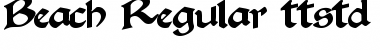 Download Beach Regular Font Title Preview