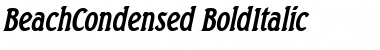 Download BeachCondensed BoldItalic Font Title Preview