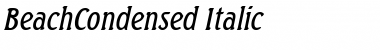Download BeachCondensed Italic Font Title Preview