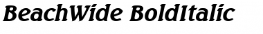 Download BeachWide BoldItalic Font Title Preview