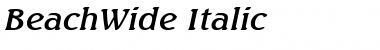 Download BeachWide Italic Font Title Preview