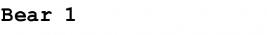 Download Bear 1 Bold Font Title Preview