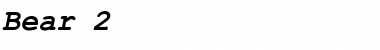 Download Bear 2 Bold Italic Font Title Preview