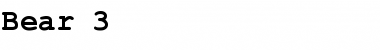 Download Bear 3 Bold Font Title Preview