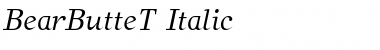 Download BearButteT Italic Font Title Preview