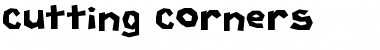 Download Cutting Corners Regular Font Title Preview