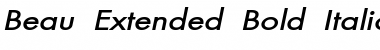 Download Beau-Extended Bold Italic Font Title Preview