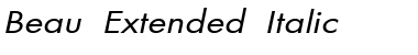 Download Beau-Extended Italic Font Title Preview