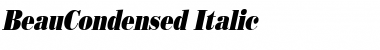 Download BeauCondensed Italic Font Title Preview