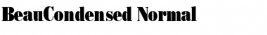Download BeauCondensed Normal Font Title Preview