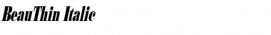 Download BeauThin Italic Font Title Preview