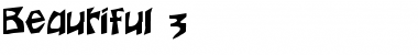 Download Beautiful 3 Regular Font Title Preview