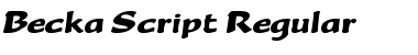 Download Becka Script Regular Font Title Preview