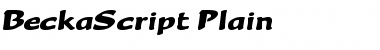 Download BeckaScript Plain Font Title Preview