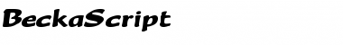 Download BeckaScript Regular Font Title Preview