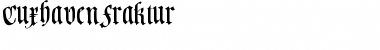 Download CuxhavenFraktur Regular Font Title Preview