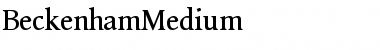 Download BeckenhamMedium Roman Font Title Preview