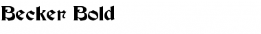 Download Becker Bold Font Title Preview