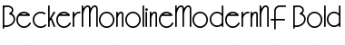 Download BeckerMonolineModernNF Bold Font Title Preview