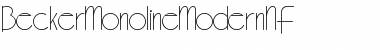 Download BeckerMonolineModernNF Regular Font Title Preview