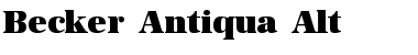 Download Becker Antiqua Alt Regular Font Title Preview