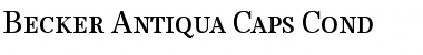 Download Becker Antiqua Caps Cond Regular Font Title Preview