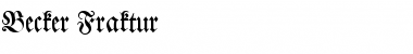 Download Becker Fraktur Regular Font Title Preview
