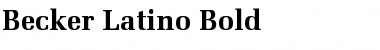 Download Becker Latino Bold Font Title Preview