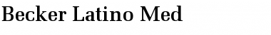 Download Becker Latino Med Regular Font Title Preview