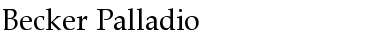 Download Becker Palladio Regular Font Title Preview